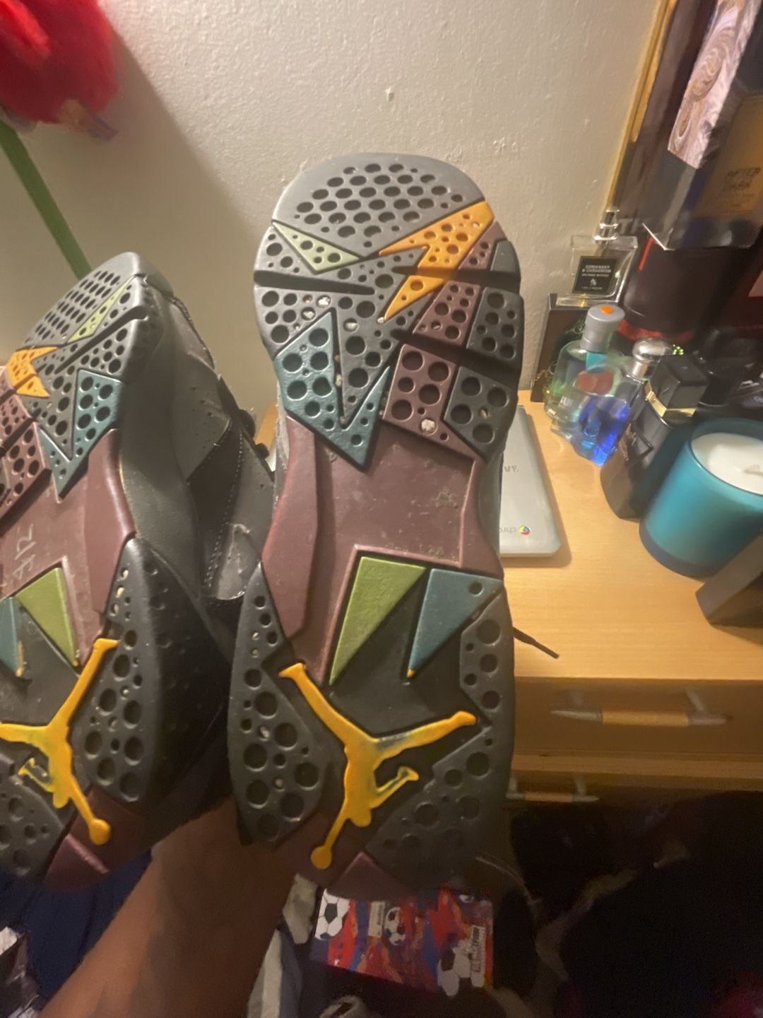 Jordan 7 Retro Bordeaux Size 6Y Black Grey 8