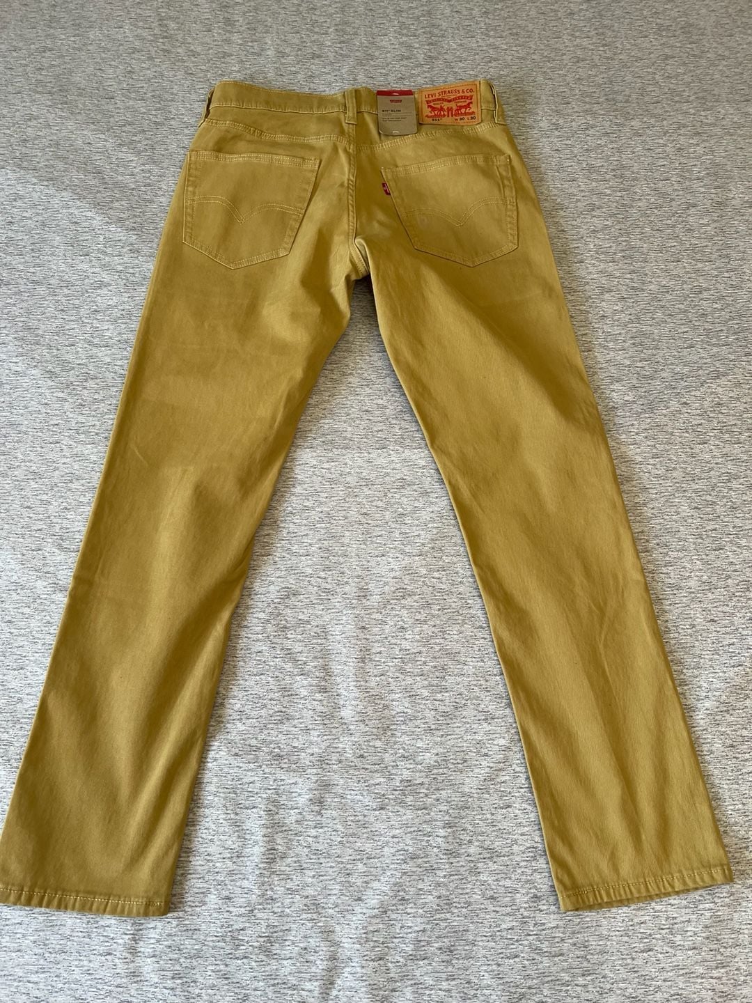 Levi's 511 Slim Fit Men's Jeans W30 L30 Mustard Yellow New 4