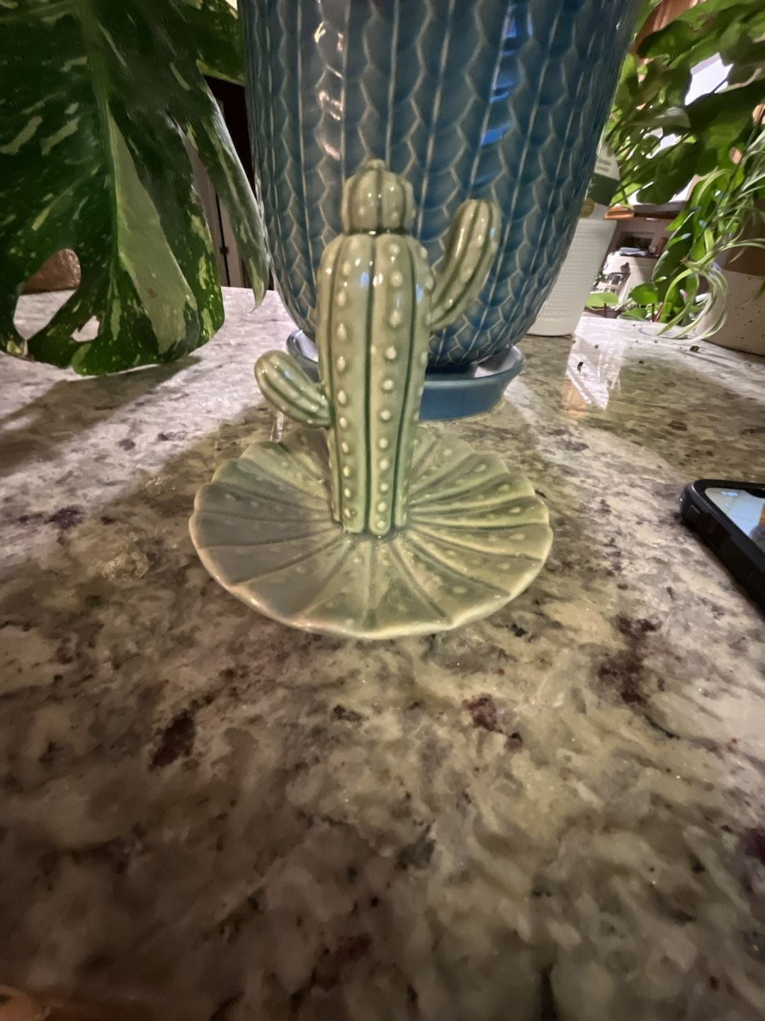 Cactus Jewelry Trinket Tray Ceramic Ring Holder Dish 1