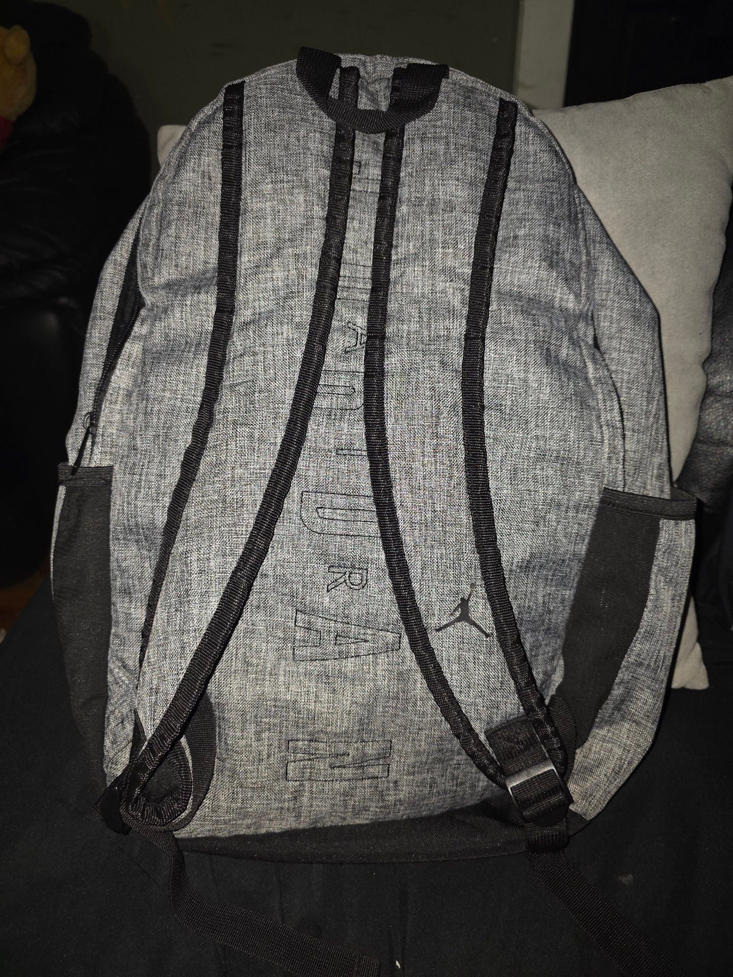 Jordan Jumpman Backpack Heather Gray Red 5