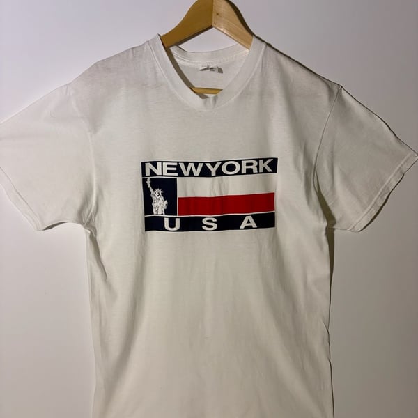 Fruit of the Loom New York USA Graphic T-Shirt Large White