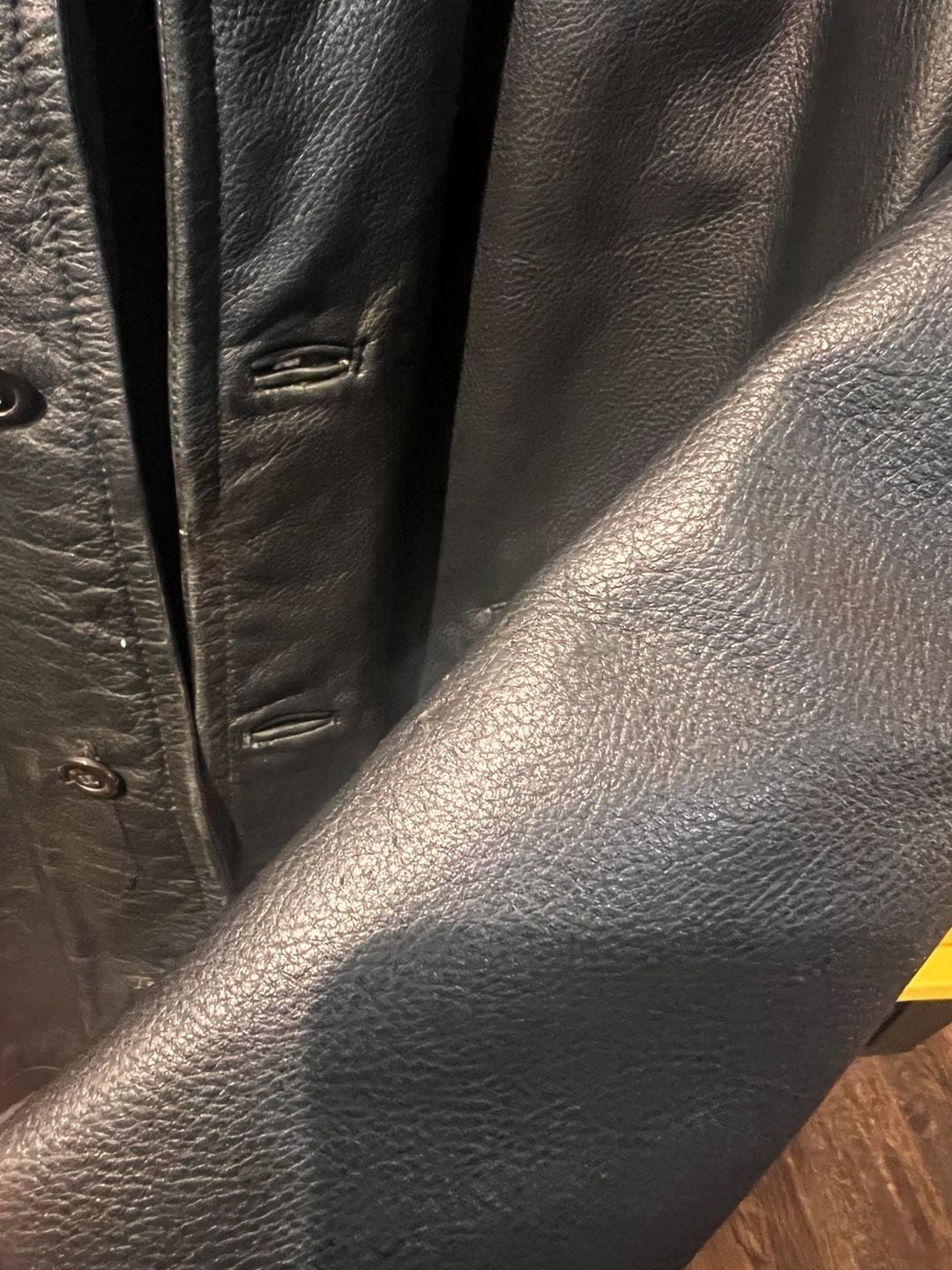 J.Crew Leather Jacket Size M Black Coat Wool Lined 8