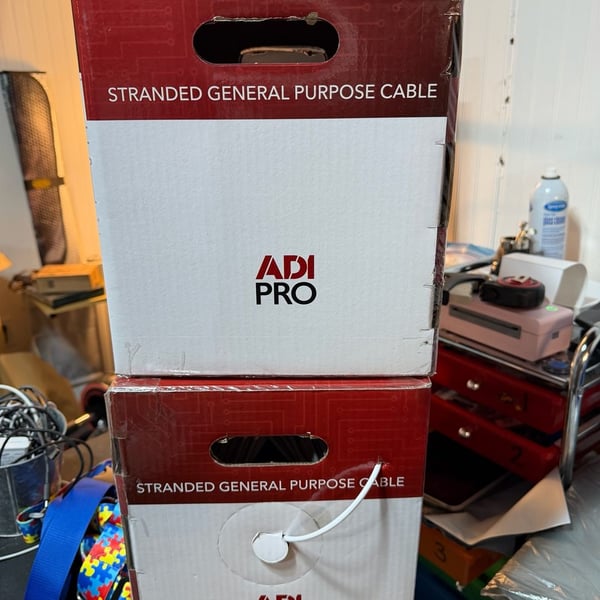 ADI Pro Stranded General Purpose Cable 18/2 White 500 Ft
