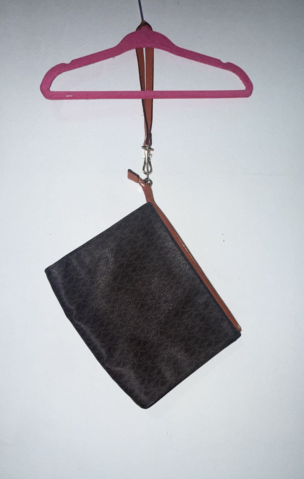 Michael Kors Jet Set Go Signature Brown Zip Clutch Wristlet 5