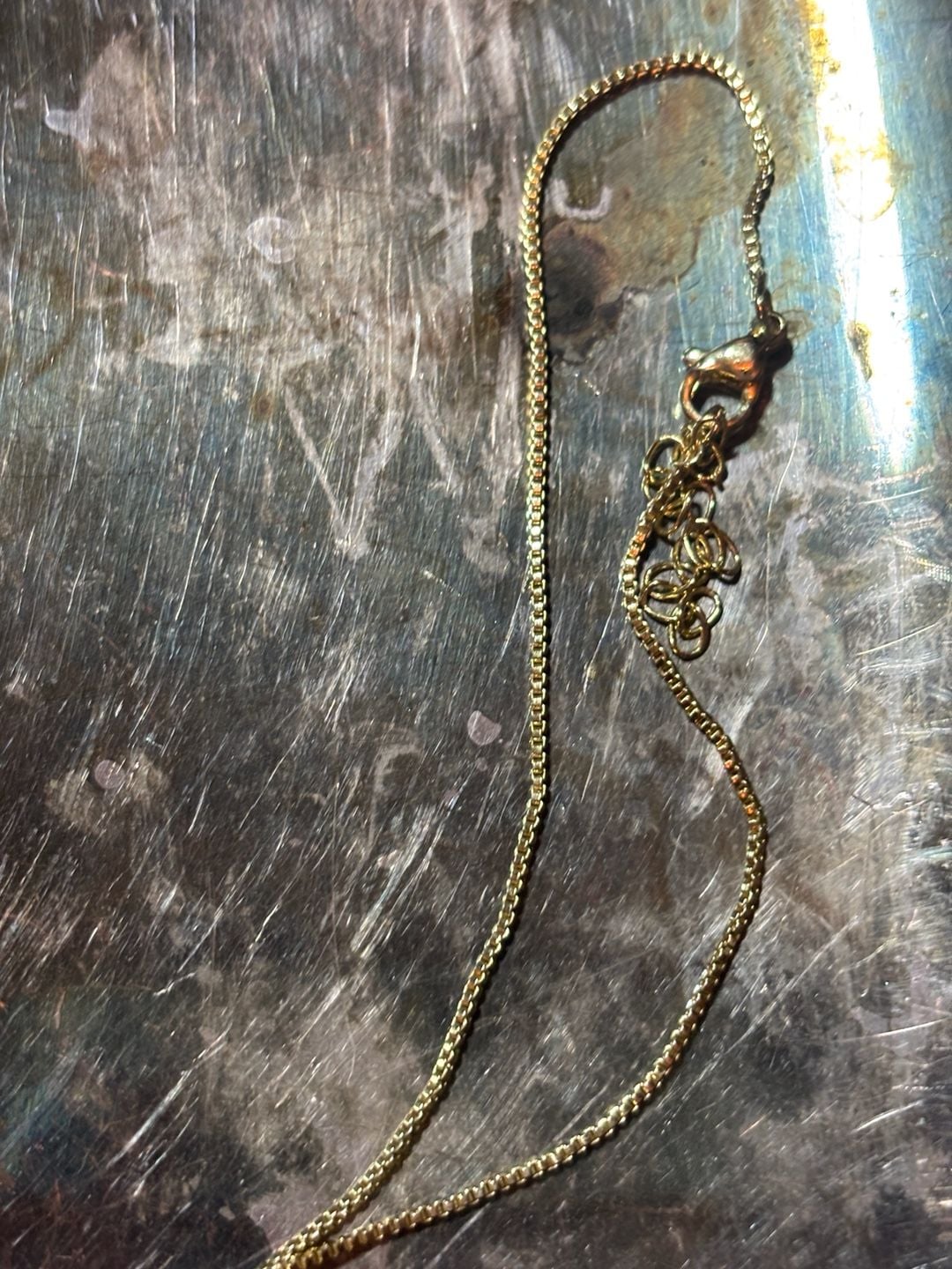 Gold Initial H Pendant Necklace Size 9 Inches Round CZ Crystal 3