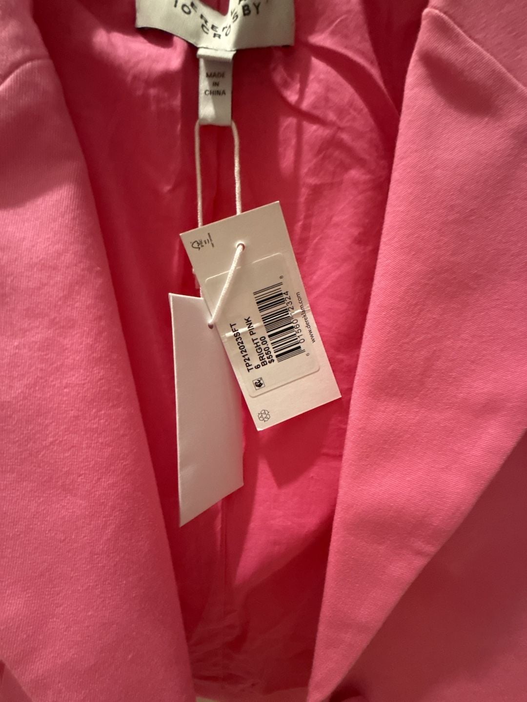 Derek Lam 10 Crosby Cropped Blazer Size 6 Bright Pink 4