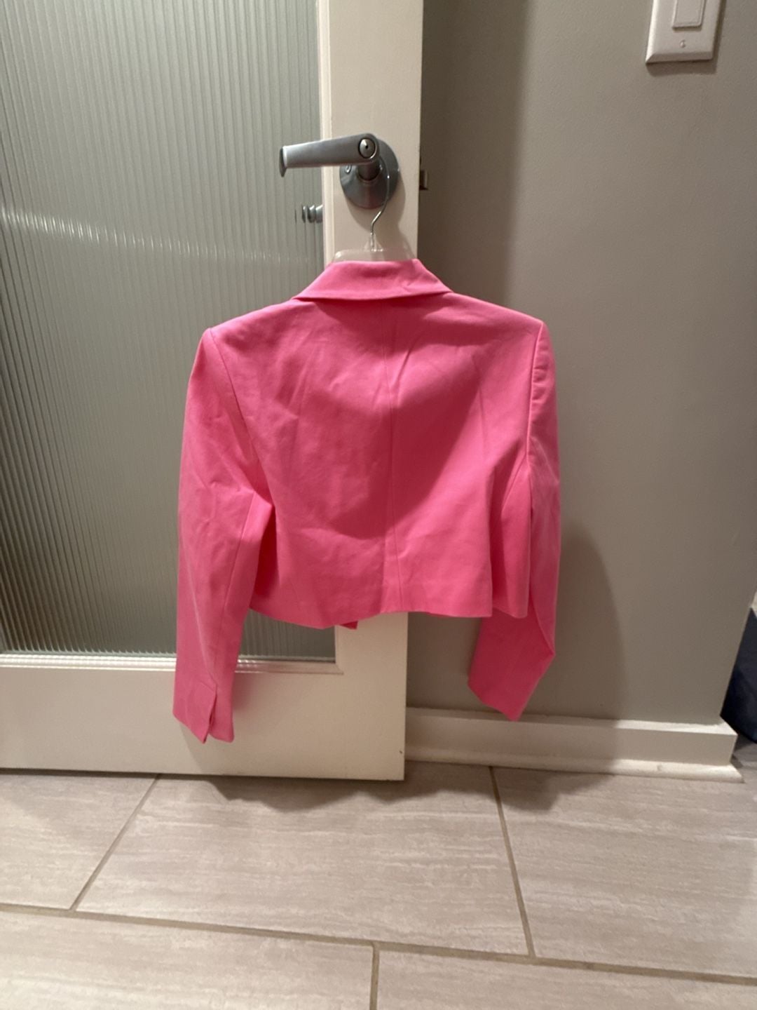 Derek Lam 10 Crosby Cropped Blazer Size 6 Bright Pink 5