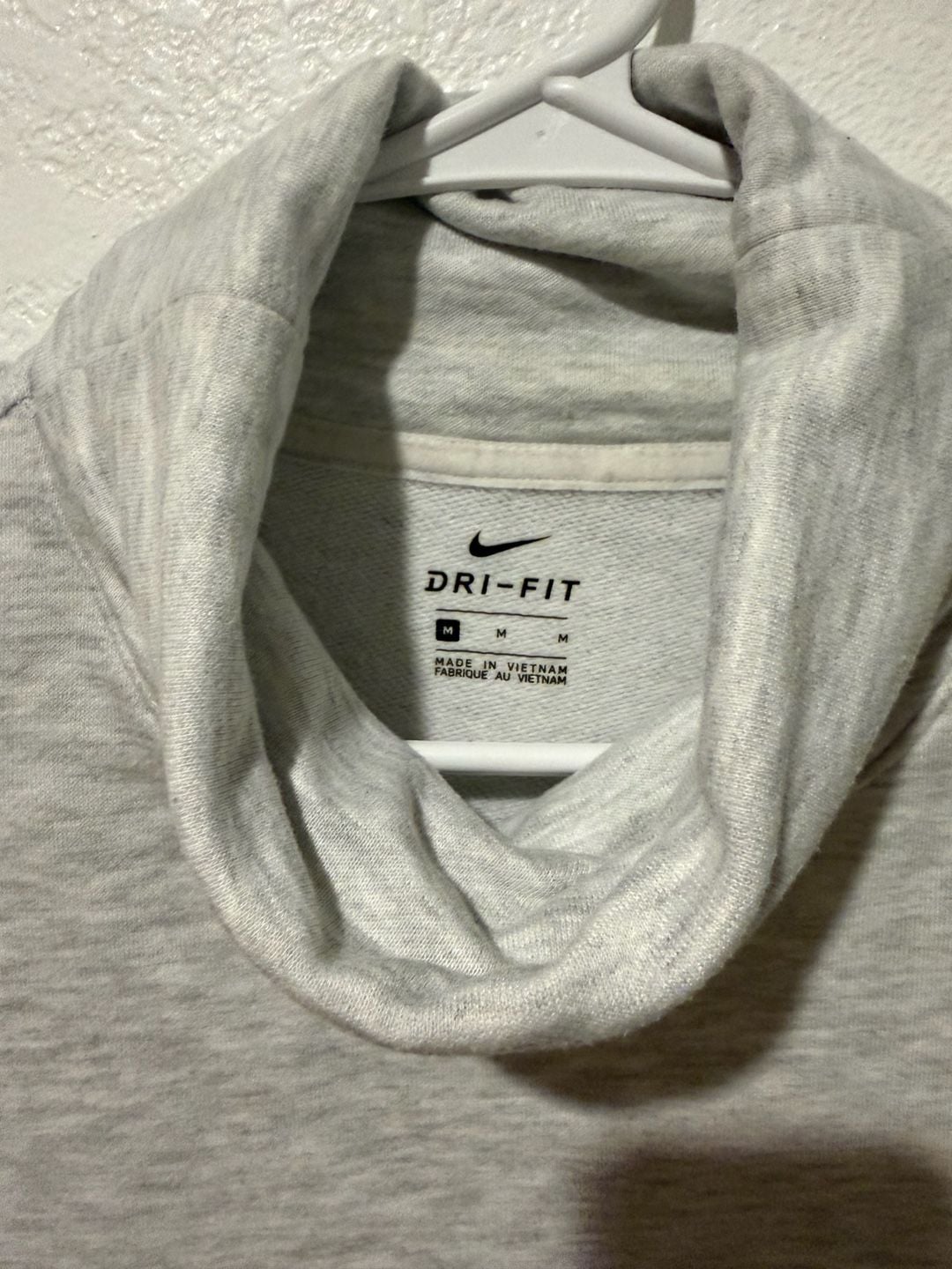 Nike Dri-Fit Cowl Neck Pullover Size M Gray Heather Sweatshirt 5