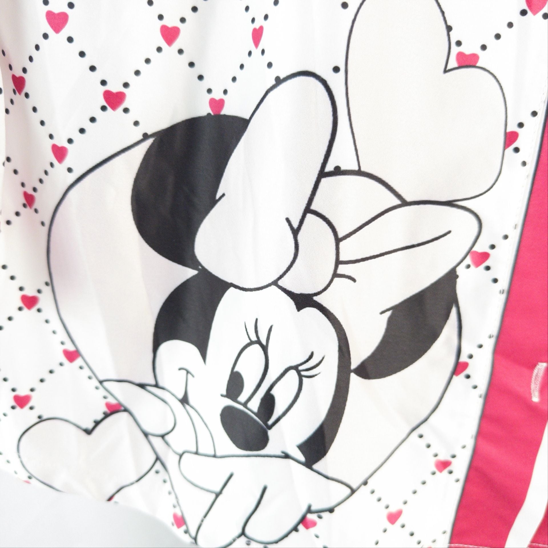 Chichi's Clothes Minnie Mouse Pajama Set White Pink Heart 4