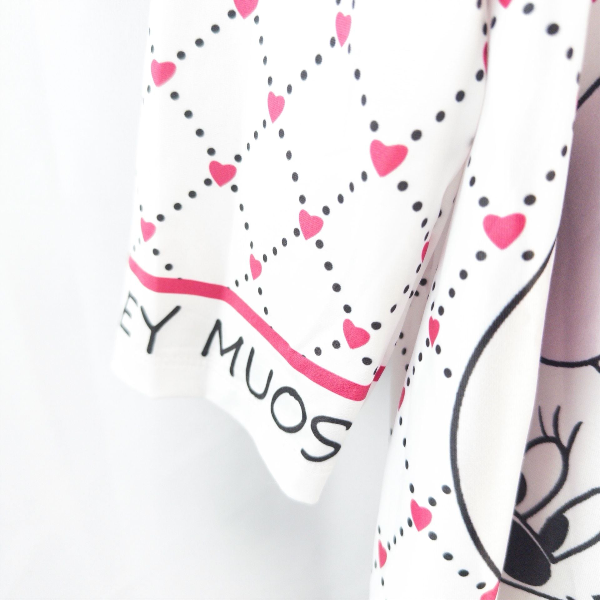 Chichi's Clothes Minnie Mouse Pajama Set White Pink Heart 6