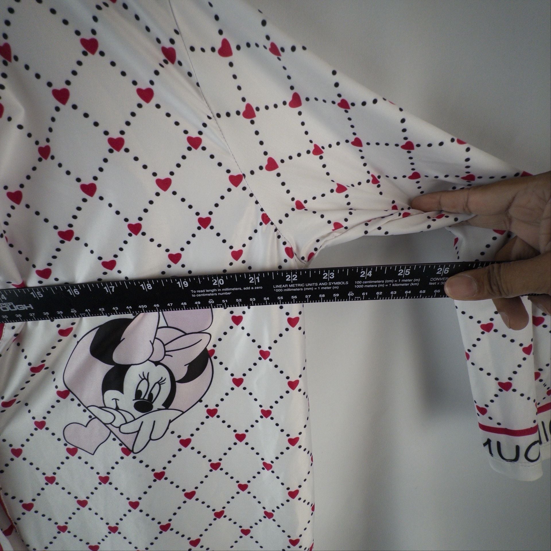 Chichi's Clothes Minnie Mouse Pajama Set White Pink Heart 8