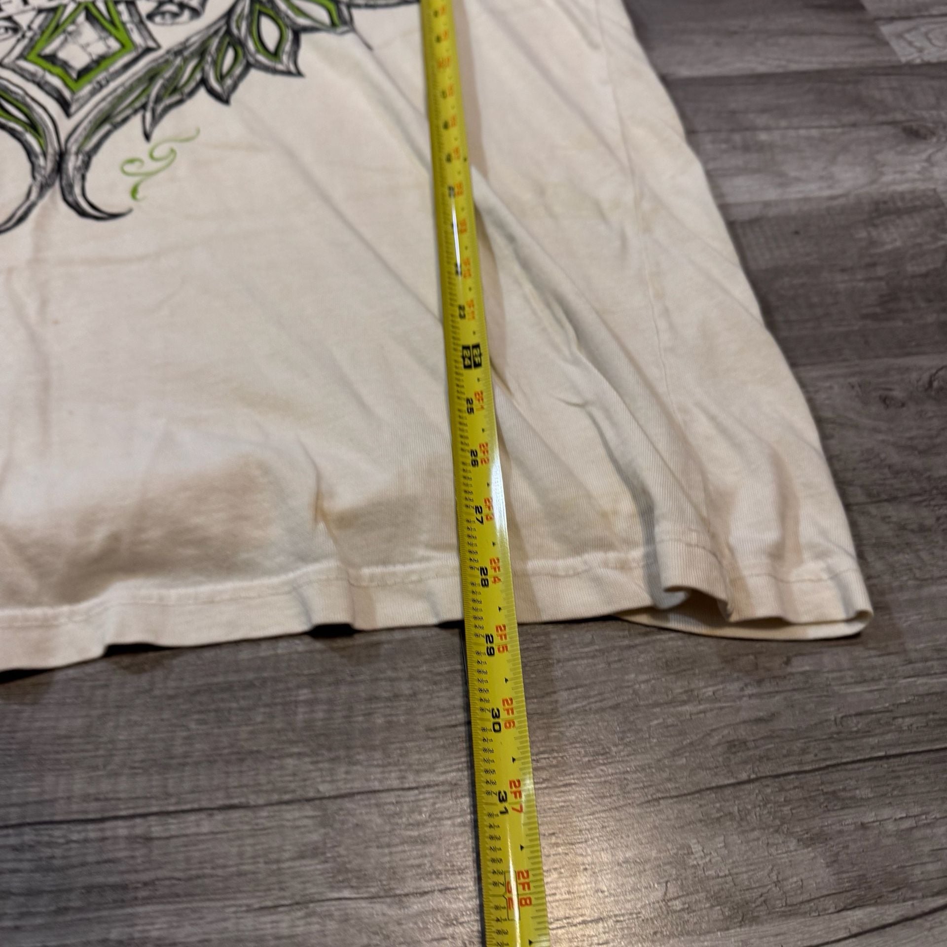 Affliction Graphic T-Shirt Large White Wings Cross 6