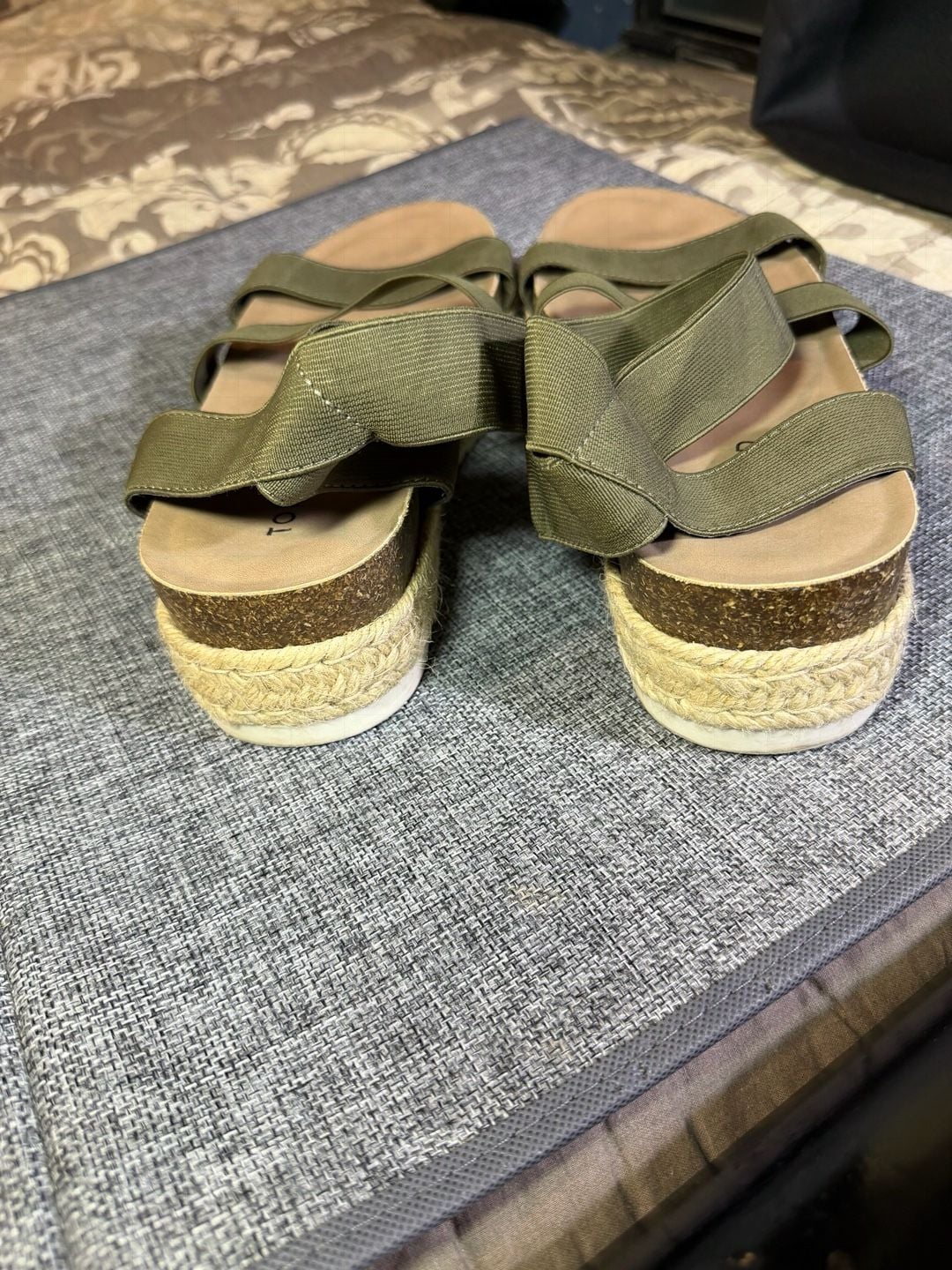 Torrid Elastic Strap Espadrille Flatform Sandals 5