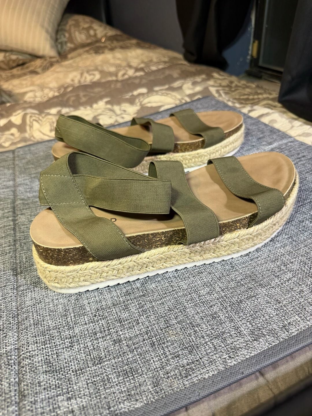 Torrid Elastic Strap Espadrille Flatform Sandals 6