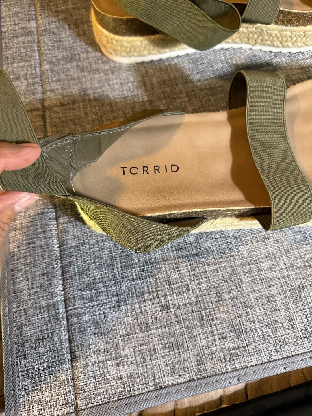 Torrid Elastic Strap Espadrille Flatform Sandals 7