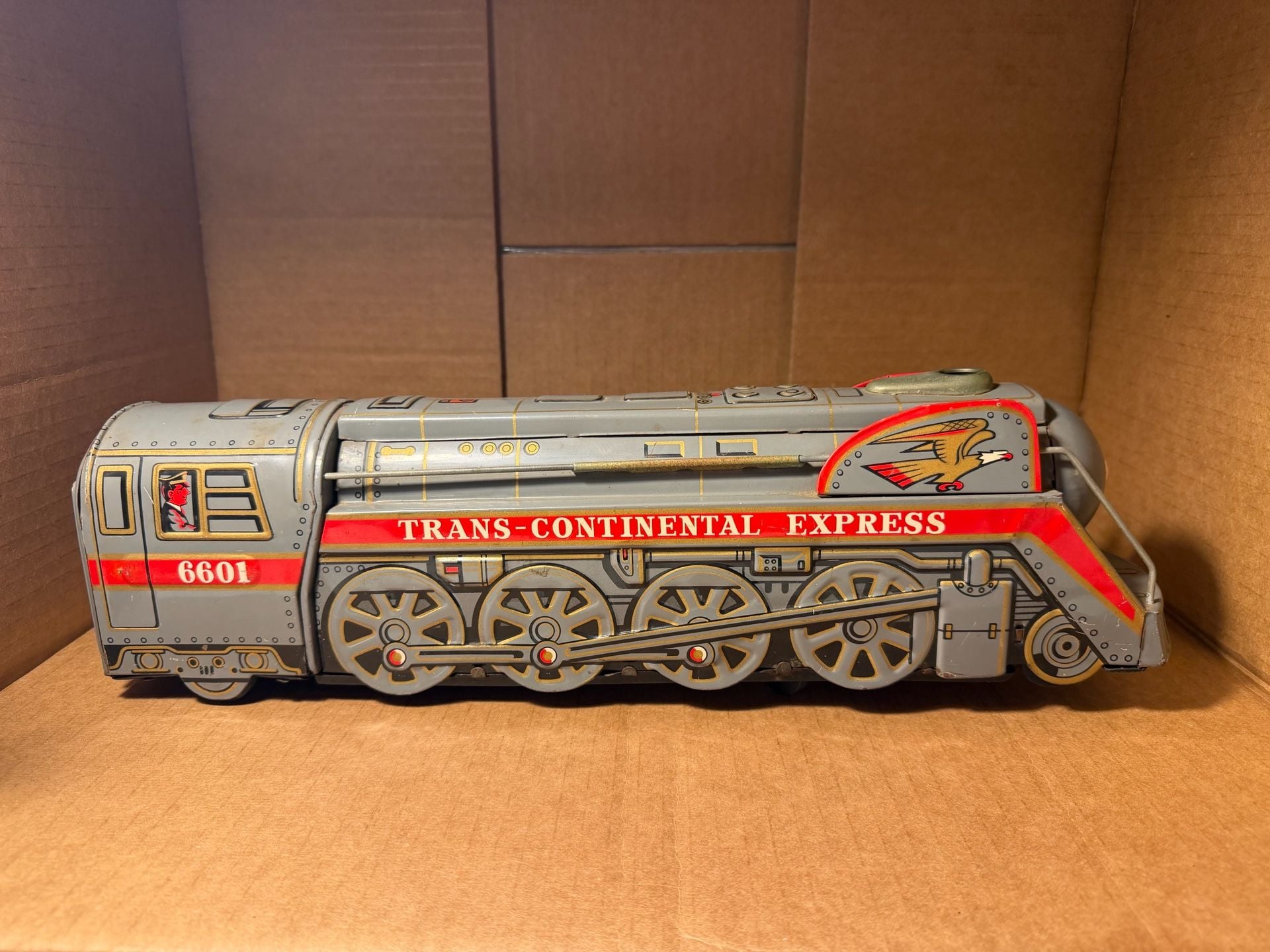 Modern Toys Trans Continental Express 6601 Tin Toy Train Locomotive 1