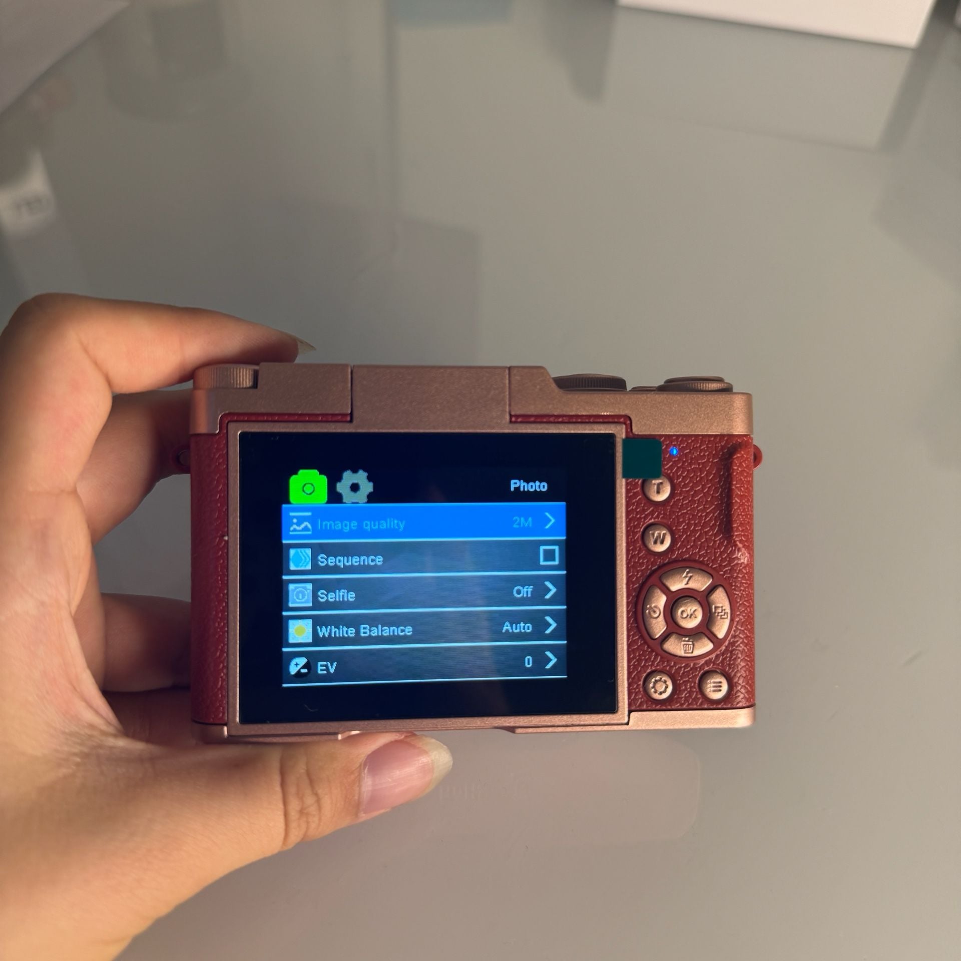 M9 48MP HD Digital Camera Red 180 Rotate IPS Screen New 8