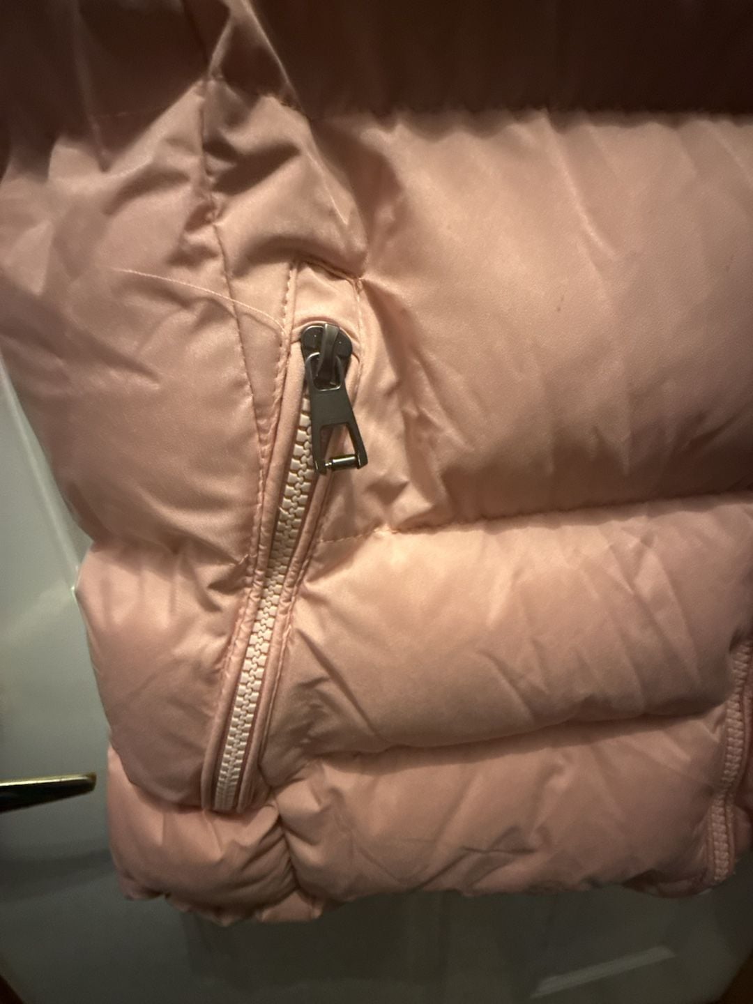CREATMO US Puffer Vest Size L Pink Hooded 3