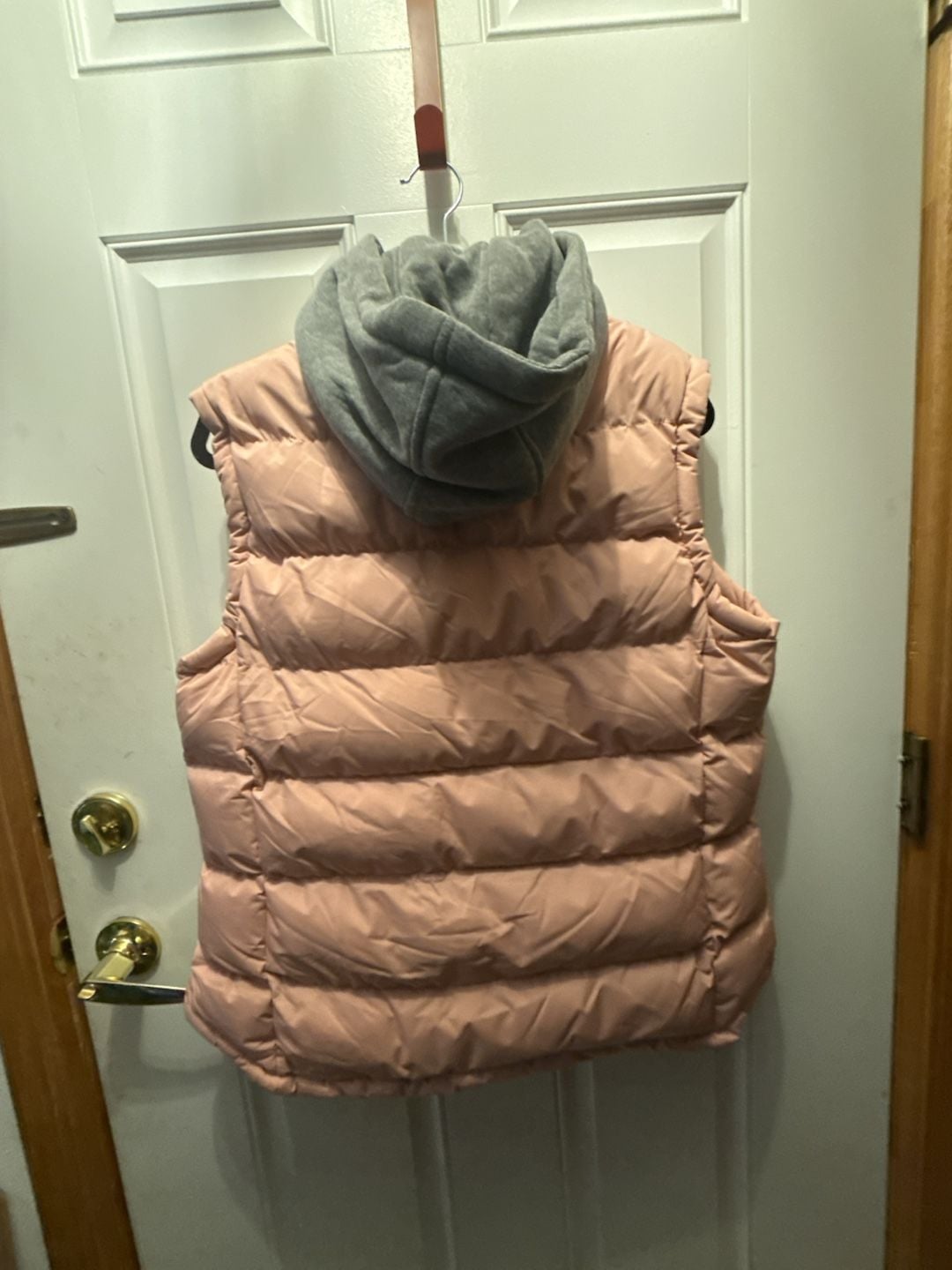 CREATMO US Puffer Vest Size L Pink Hooded 7