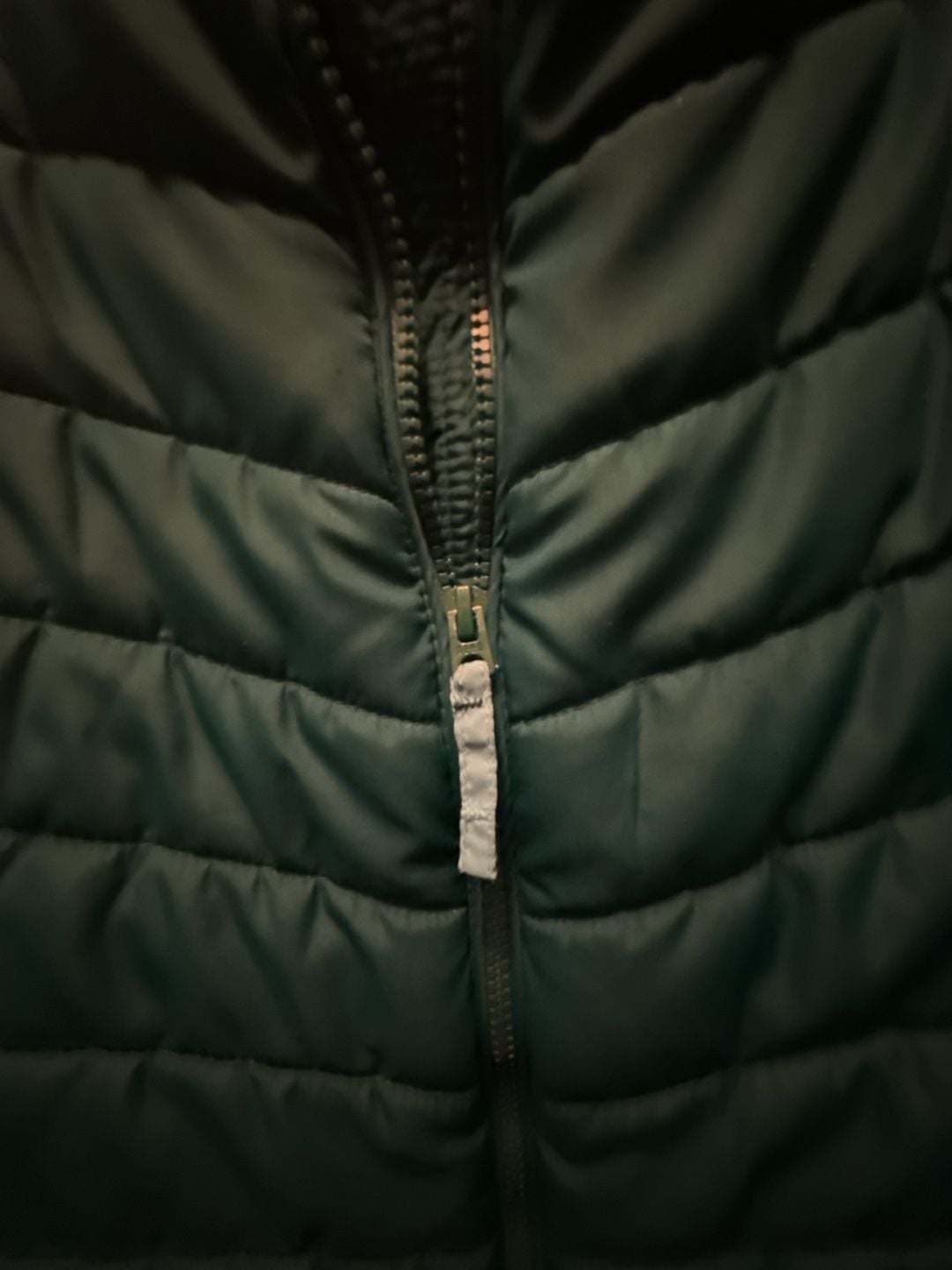 Aeropostale Puffer Vest Size XL/TG Green Quilted Full Zip 3