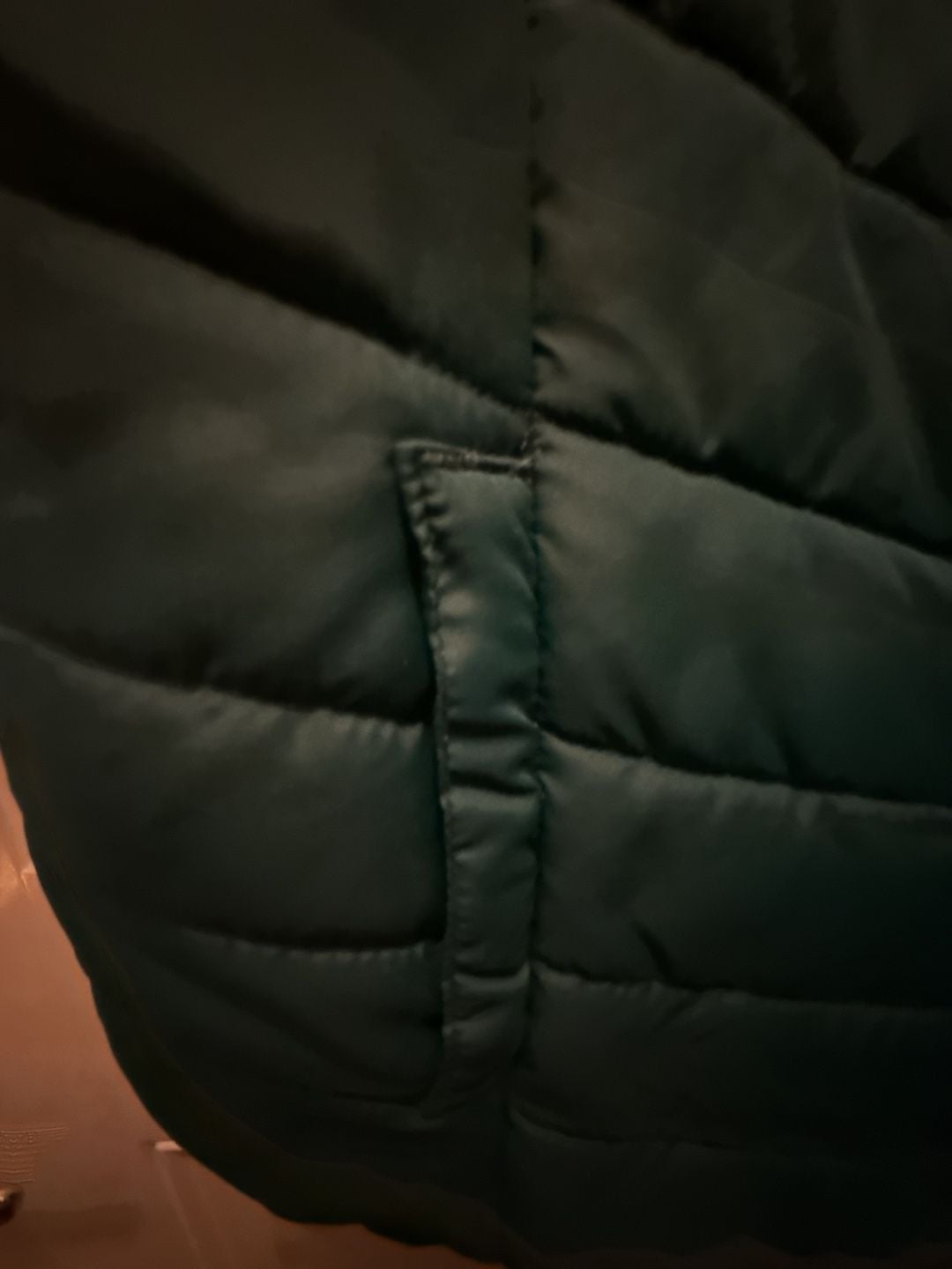 Aeropostale Puffer Vest Size XL/TG Green Quilted Full Zip 4