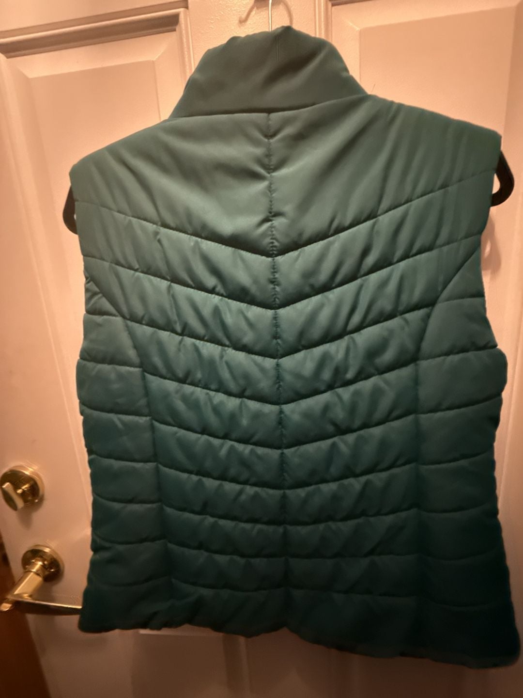 Aeropostale Puffer Vest Size XL/TG Green Quilted Full Zip 6