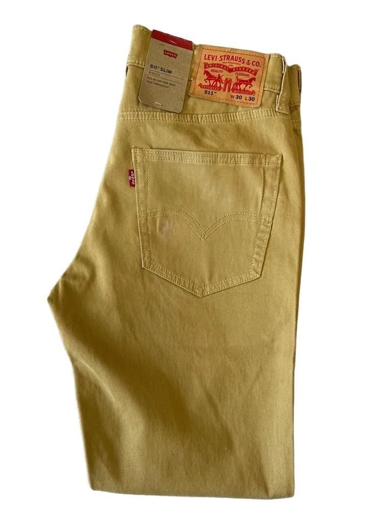 Levi's 511 Slim Fit Men's Jeans W30 L30 Mustard Yellow New 2
