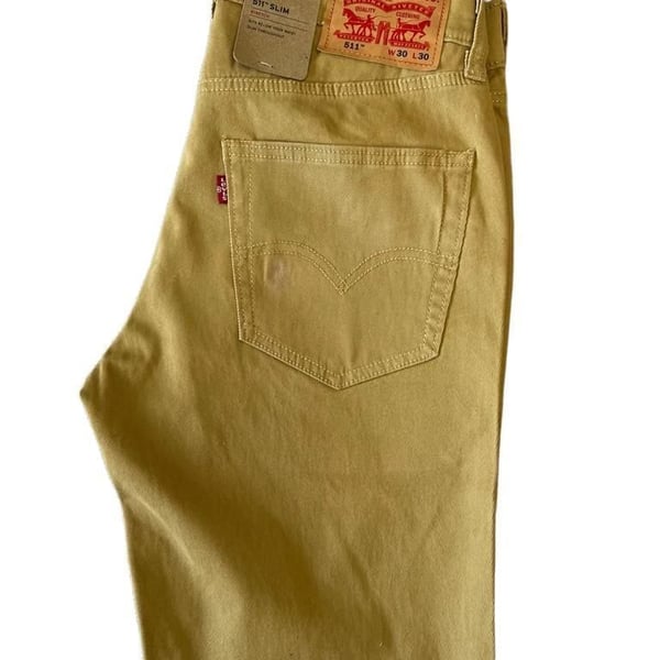 Levi's 511 Slim Fit Men's Jeans W30 L30 Mustard Yellow New