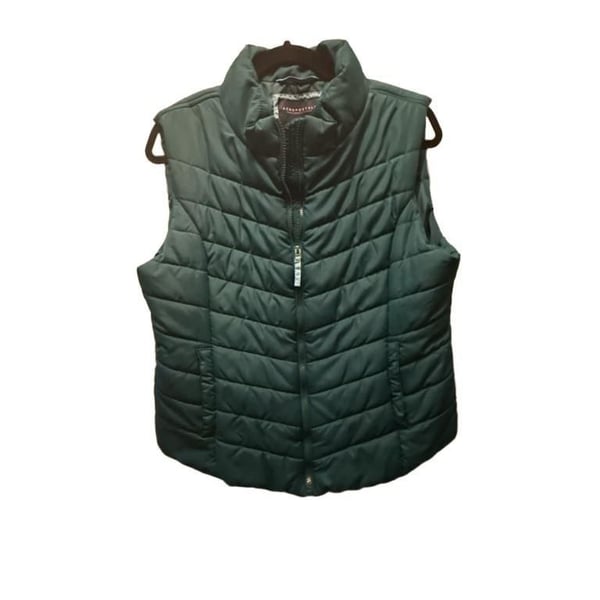 Aeropostale Puffer Vest Size XL/TG Green Quilted Full Zip
