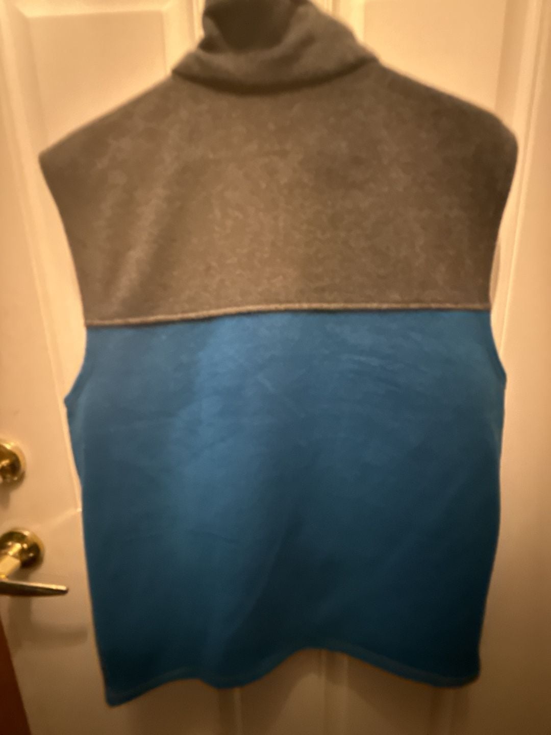 Columbia Fleece Vest Size M Blue Gray Full Zip Stand-Up Collar 6