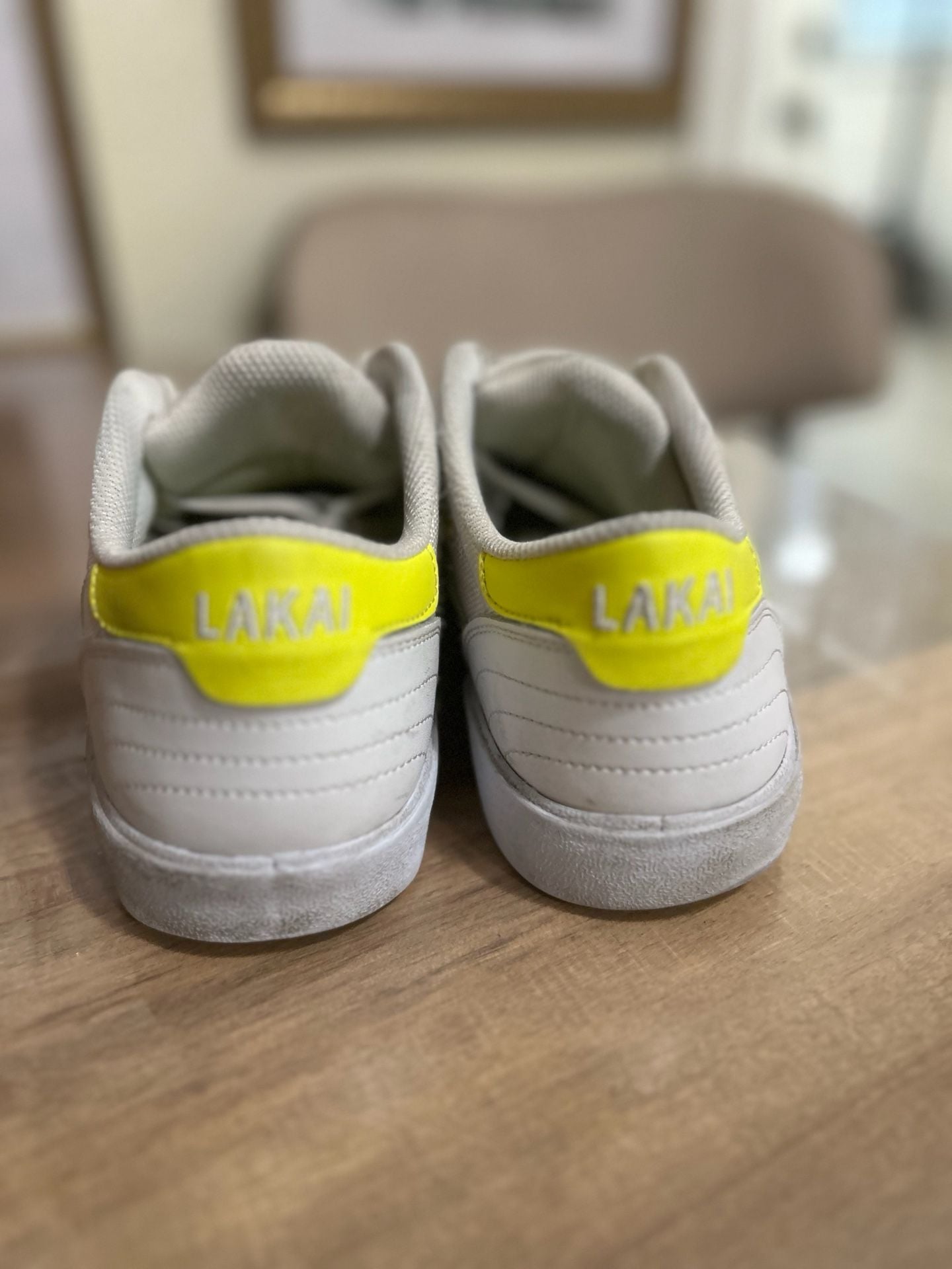 Lakai Cambridge Size 10.5 White Yellow Skate Shoes 5