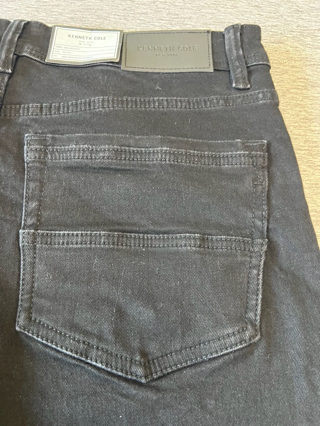 Kenneth Cole Athletic Fit Jeans Size 32x32 Black Denim 7