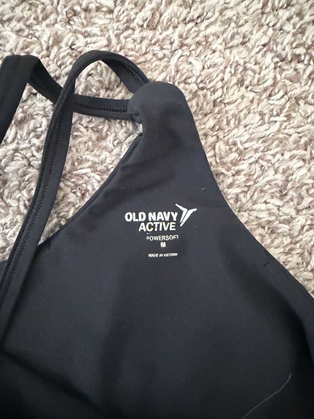 Old Navy Active Powersoft Sports Bra Size M Black High Neck 4
