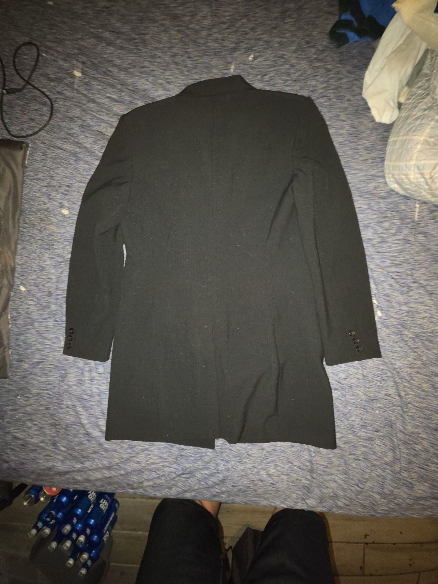 I-N-C International Concepts Longline Blazer Size 10 Black Wool Blend 4
