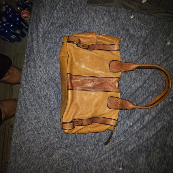 Fossil Vintage Reissue Brown Leather Satchel Handbag