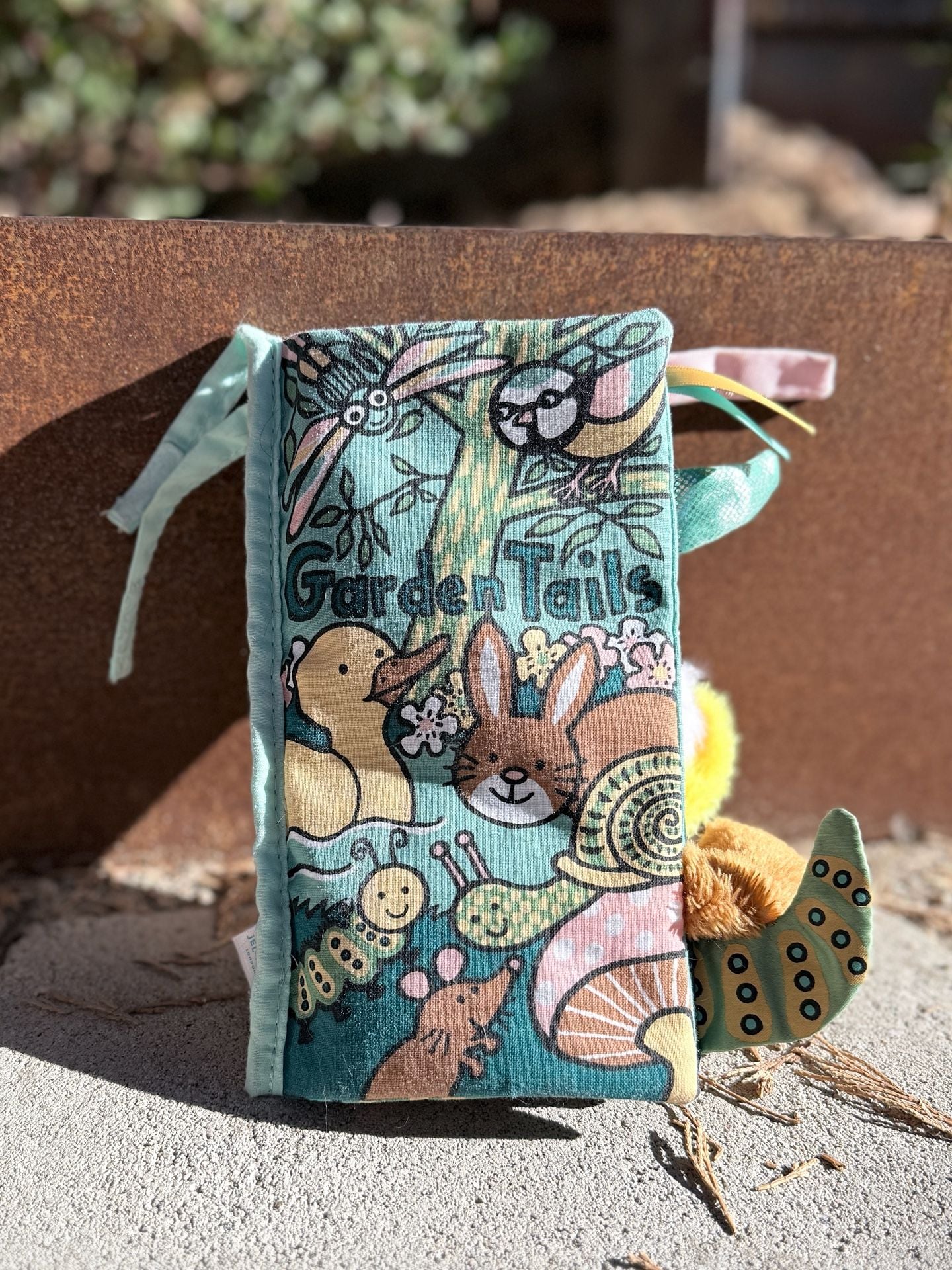 Jellycat Garden Tails Cloth Book Anne Wilkinson Soft Sensory 1