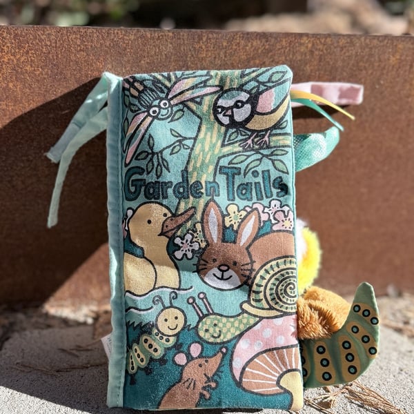 Jellycat Garden Tails Cloth Book Anne Wilkinson Soft Sensory
