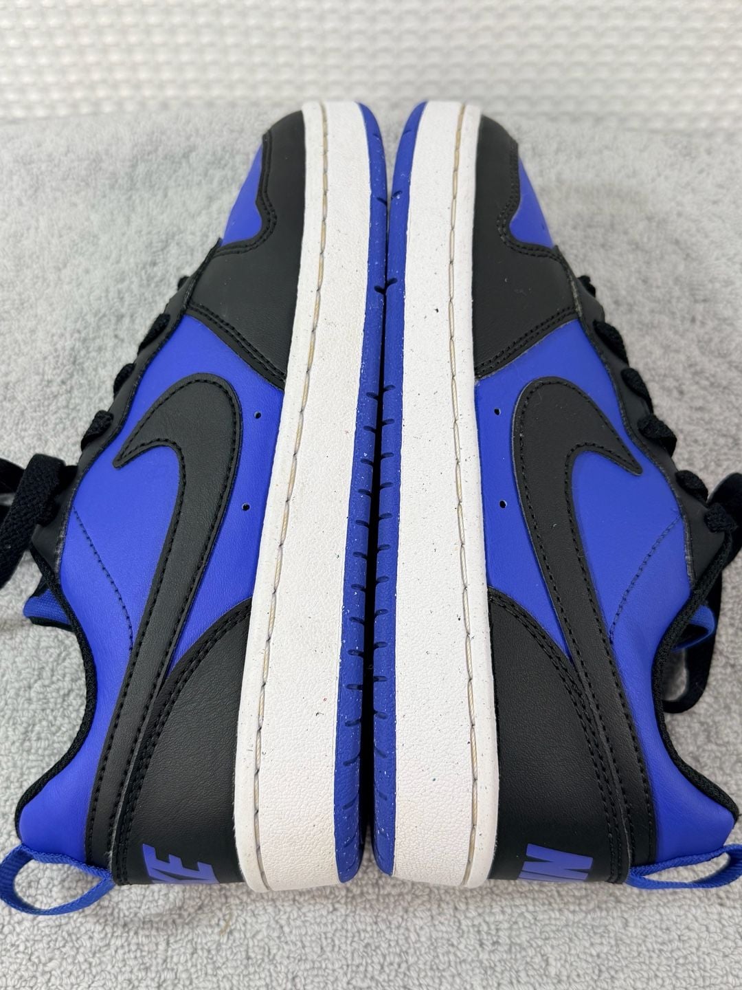 Nike Kids Court Borough Low Recraft Game Royal & Black Shoes 3Y 7