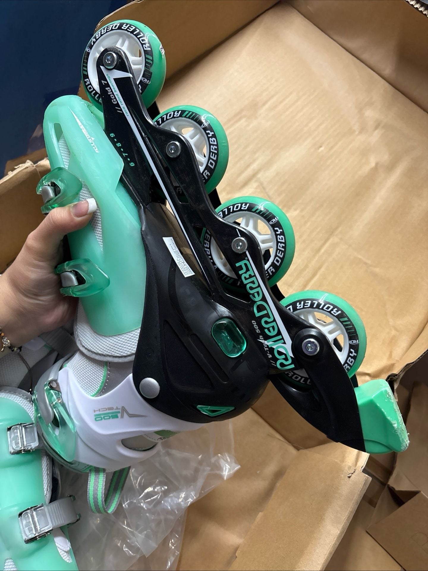 Roller Derby V-Tech 500 Inline Skates Size 6-9 Mint 6