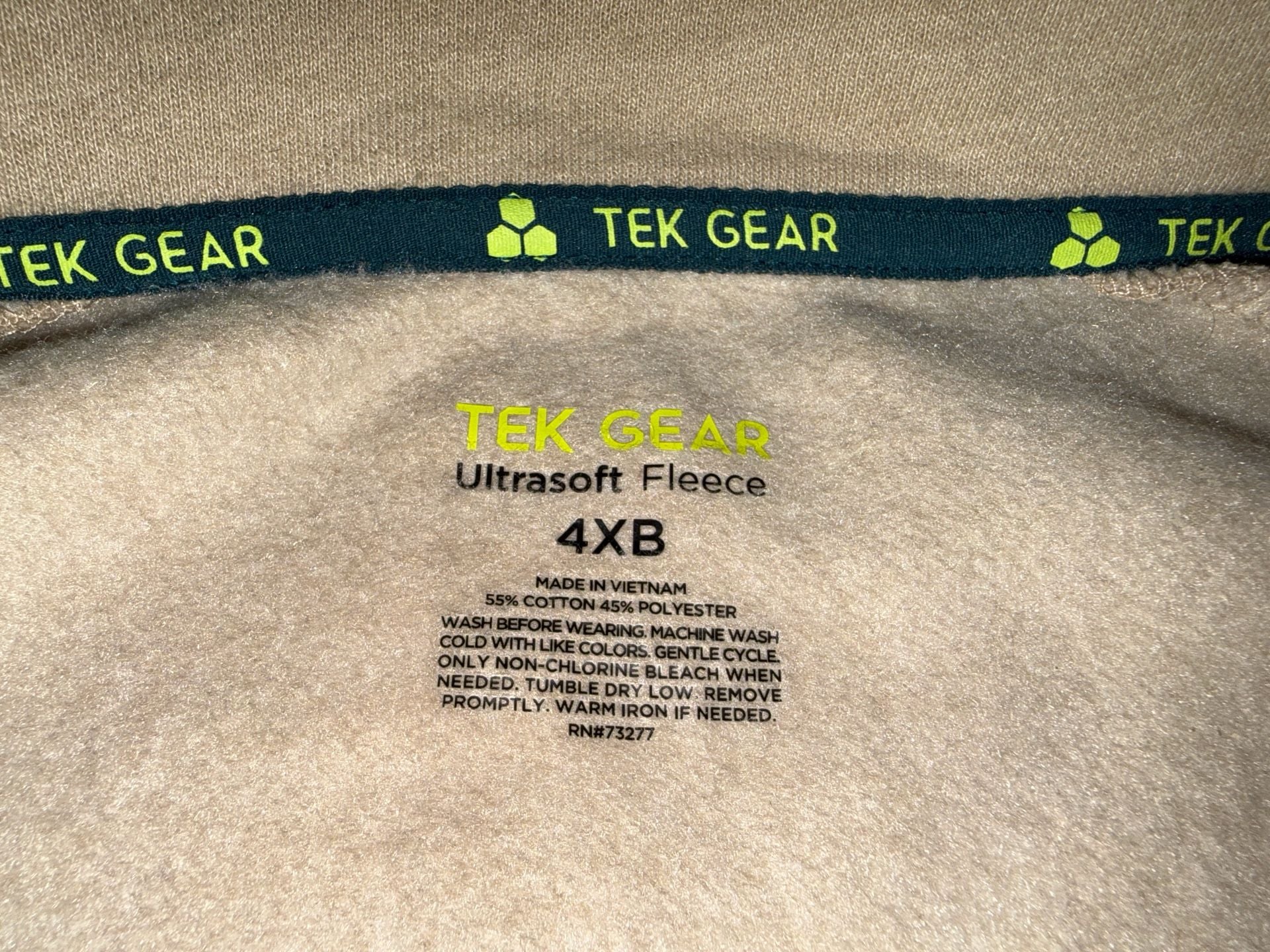 Tek Gear Ultrasoft Fleece Jacket 4XB Sand 4