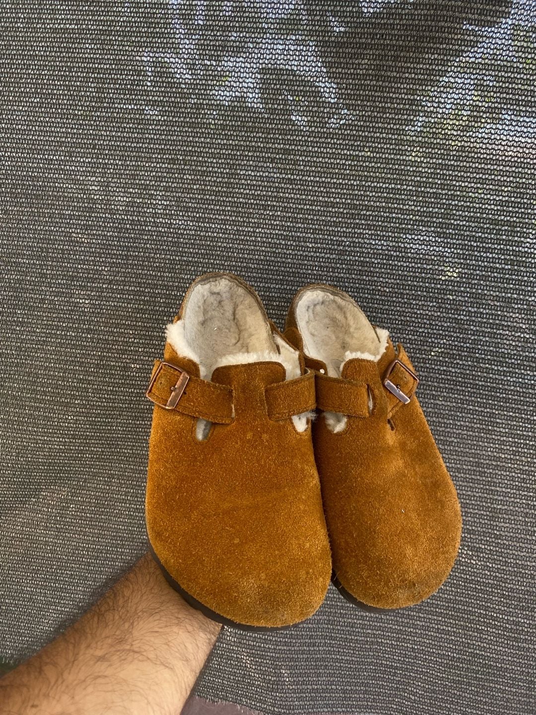 Birkenstock Boston Shearling Clog Mink Suede 2