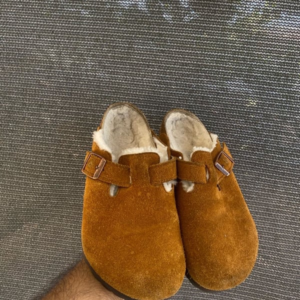Birkenstock Boston Shearling Clog Mink Suede