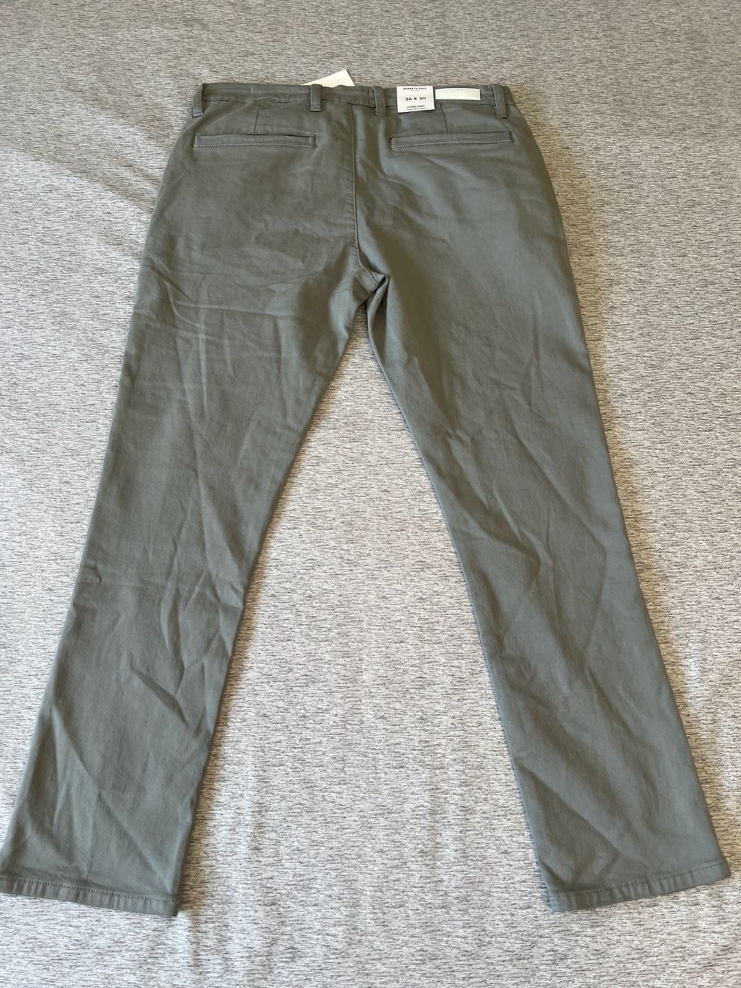 Kenneth Cole Men's Slim Fit Chino Pants 36x30 Olive Green New 5