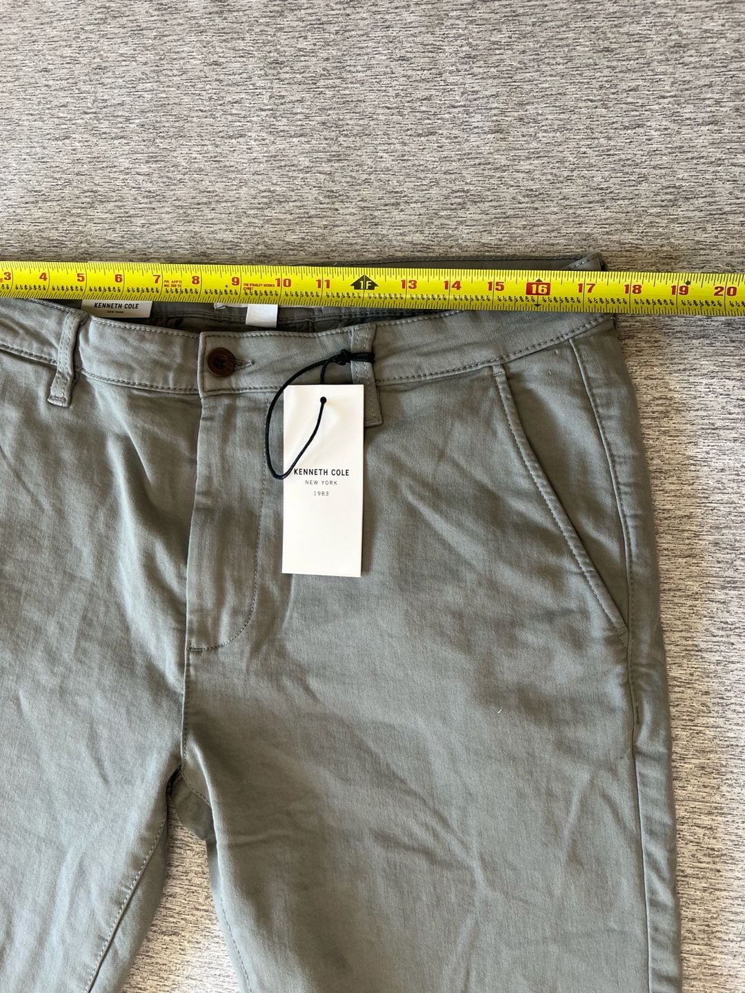 Kenneth Cole Men's Slim Fit Chino Pants 36x30 Olive Green New 8