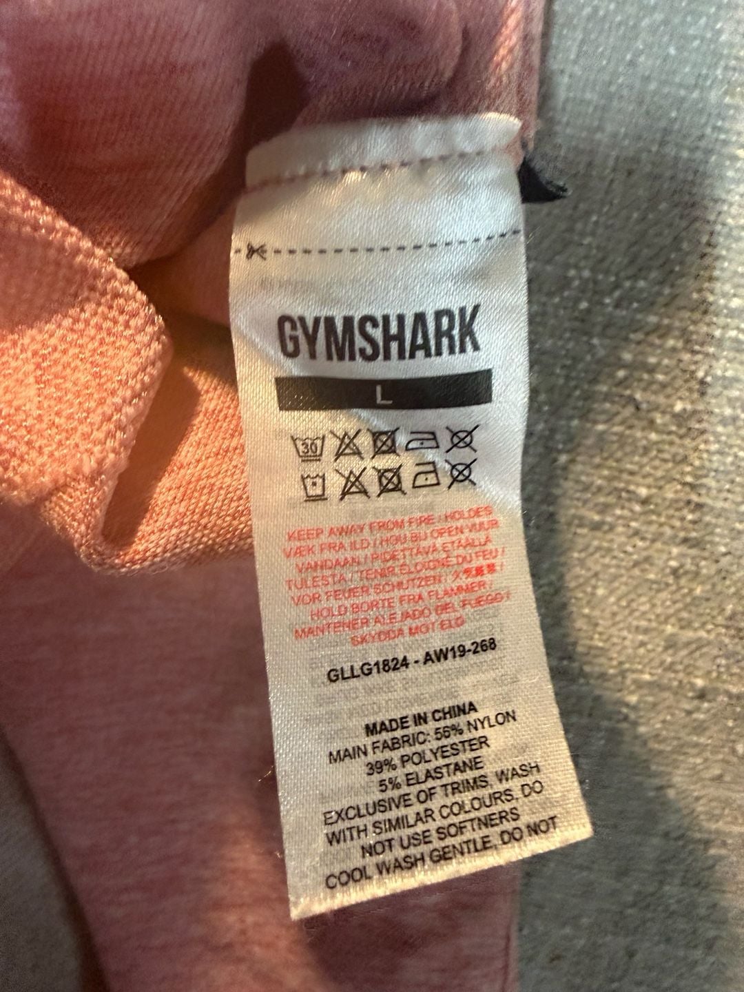 Gymshark Vital Seamless Leggings Size L Pink Marl Athletic 4