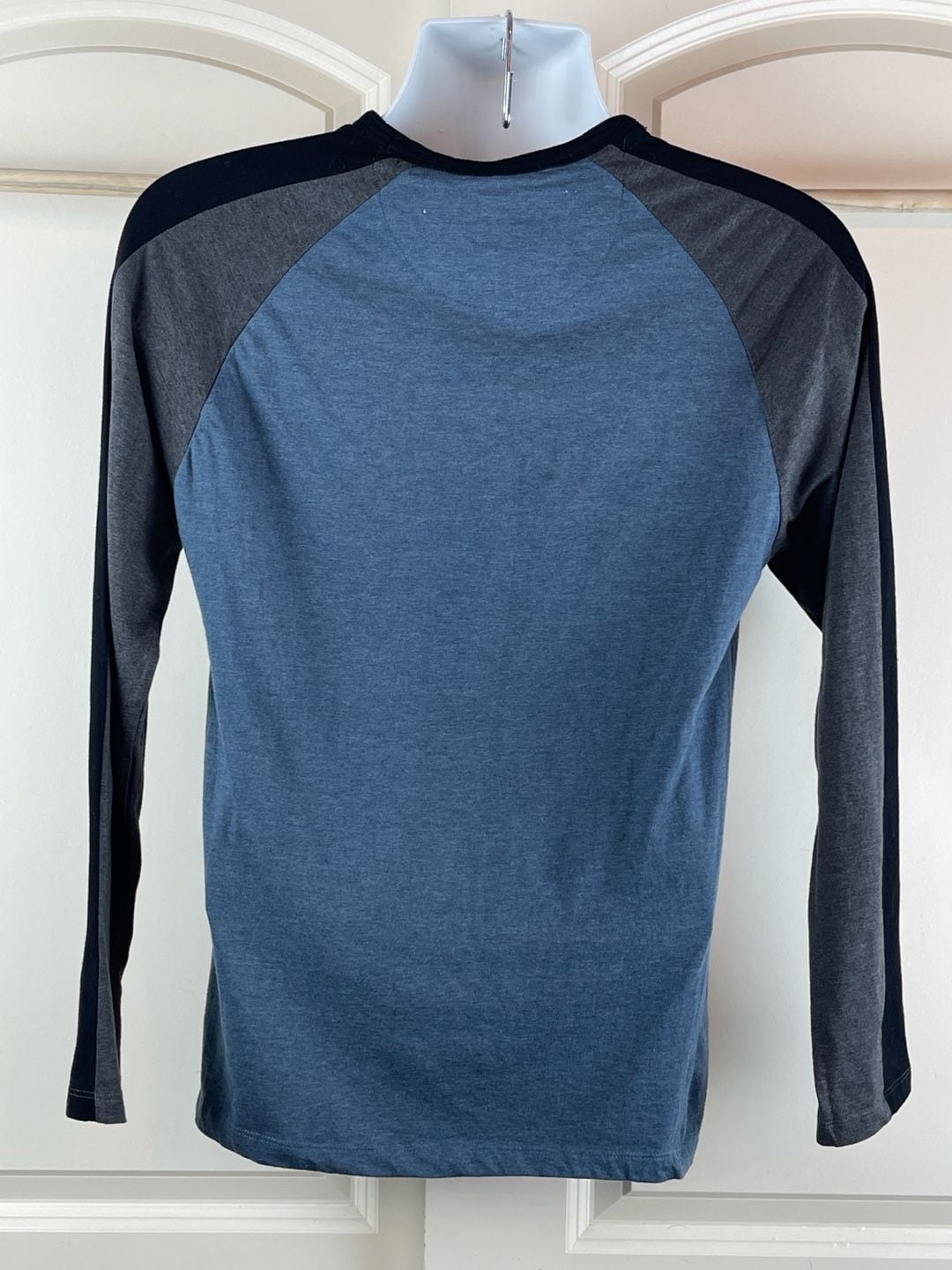 MBX Premium Goods Long Sleeve Baseball Shirt Size Small Blue Gray 5