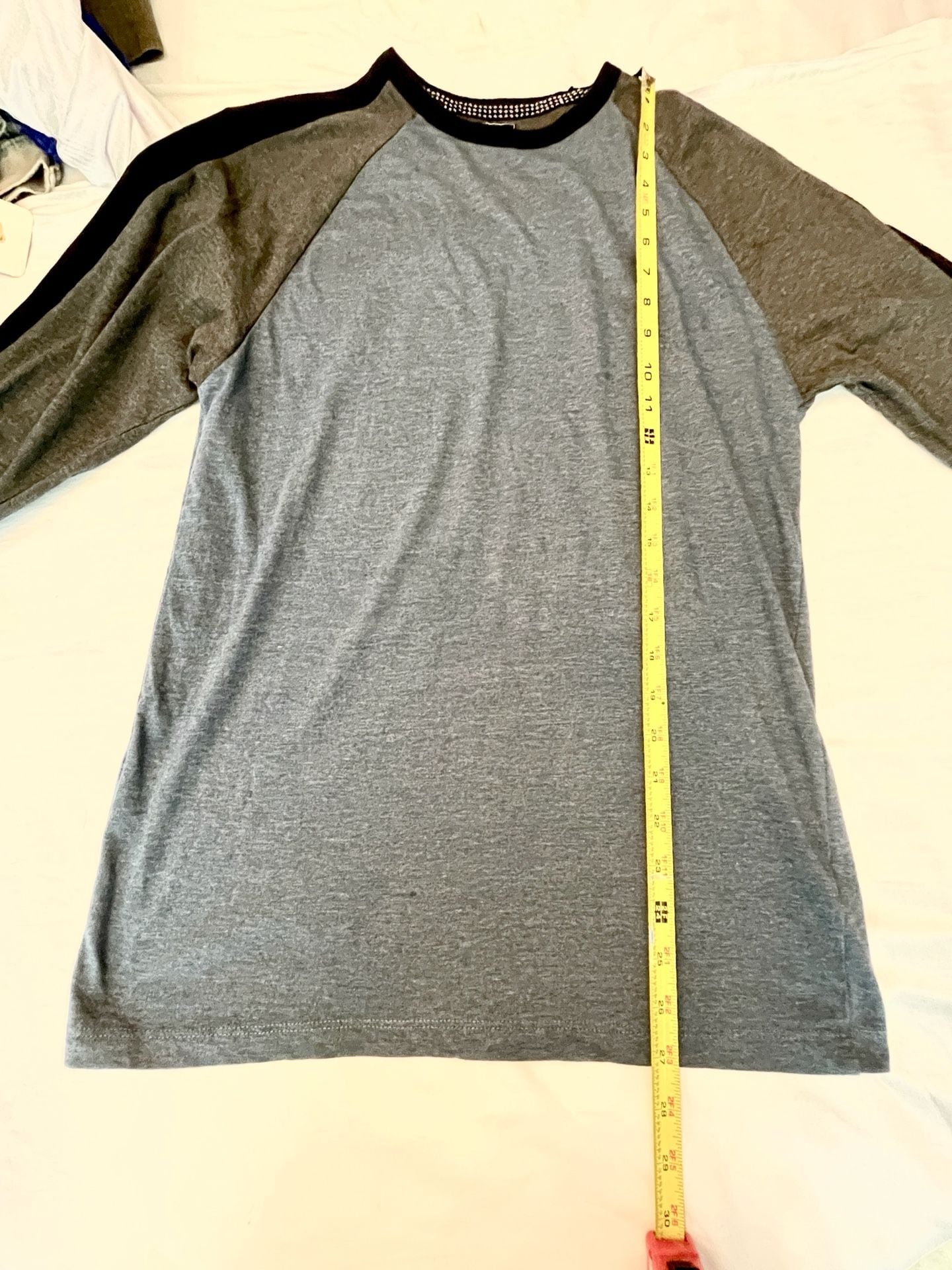 MBX Premium Goods Long Sleeve Baseball Shirt Size Small Blue Gray 8
