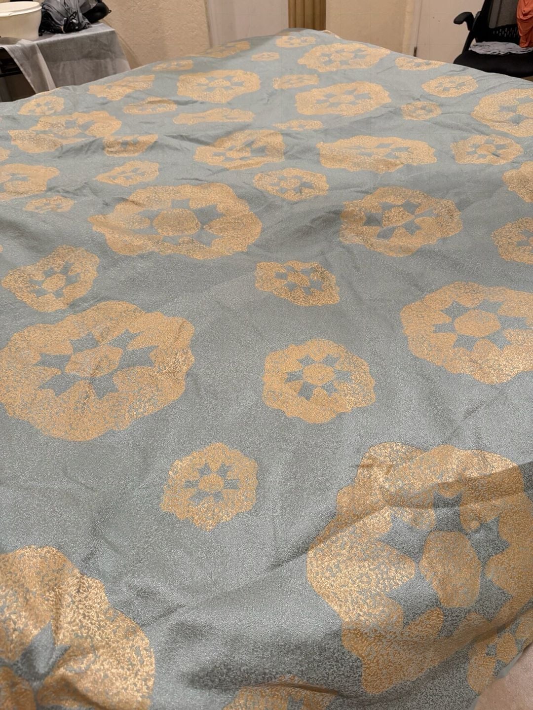Martha Stewart Comforter Only King mint color Floral Cotton 6