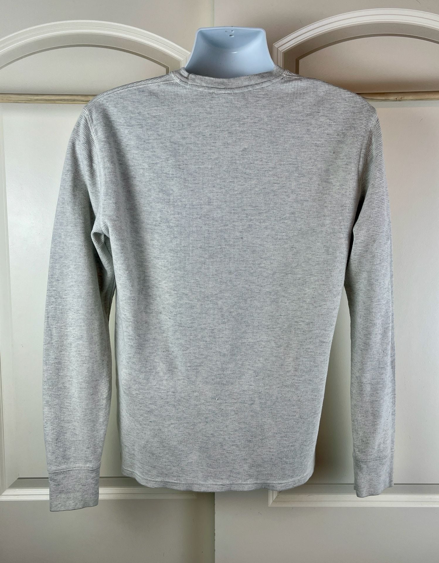 Polo Ralph Lauren Waffle Knit Thermal Shirt Size M Gray Cotton 3