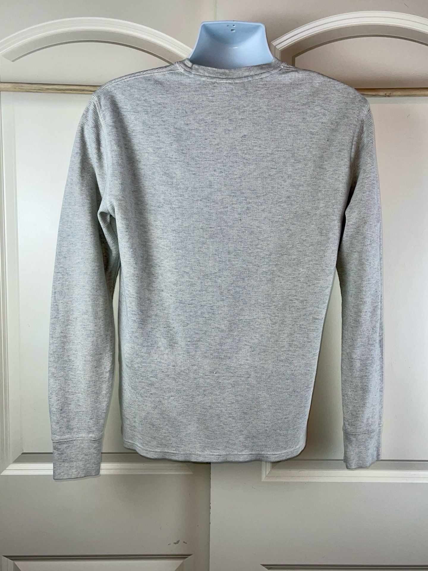 Polo Ralph Lauren Waffle Knit Thermal Shirt Size M Gray Cotton 4